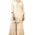 Soch Women's Crepe Salwar Suit Set (EWS5CD21685_Beige