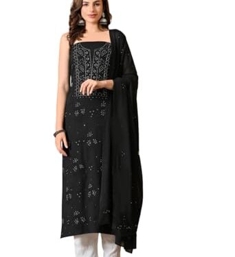 THE WEAVERS SHOP BY RAAVI Mul Cotton Kurta With Dupatta Set