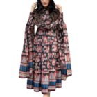 Cicica Salwar Suit Set With Dupatta For Women | Anarkali Cotton Printed | Embroidery Set | Embroidered Suits | Printed Flared Dress | Black Kurta Set | Three Piece