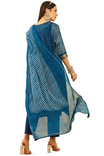 Soch Women's Brocade Chudidar Set (EWS4CD20397B_Blue_S) - Image 6