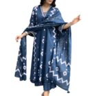 Rangnavi Women's Cotton Anarkali Printed V-Neck Kurta with Palazzo & Dupatta | Ethnic Set | Dupatta Set | Suit Set |Kurta Set |