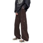 Veryin Baggy Jeans for Women Y2K High Street Boyfriend Pants Vintage Aesthetic Casual Streetwear Wide Leg Hiphop Denim Pants, N906-brown, Small