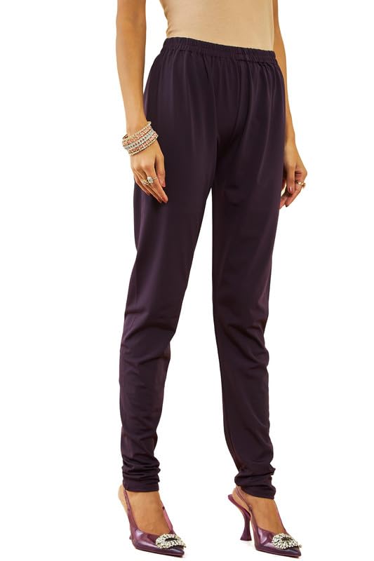 Soch Womens Wine Georgette Beadwork Embellished A-Line Chudidar Suit Set with Shrug - Image 5