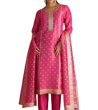 Soch Women's Tissue Chudidar Set (OWS5CD21951_Fuchsia