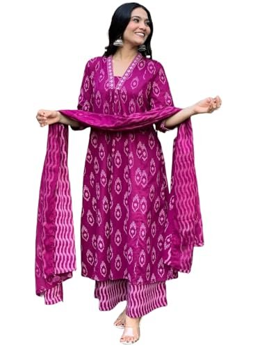 Alvami Women's Viscose Regular Kurta Set (Keval_Pink_New_03 XXL)