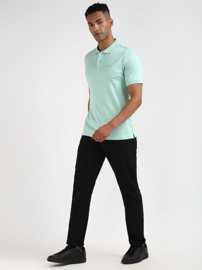 Calvin Klein Men Green Solid Polo Collar Short Sleeves T-Shirt - Image 6