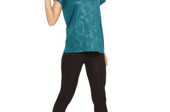 Clovia Women's Polyester Activewear Short Sleeve Sports T-Shirt (AT0124G08_Blue_XL)