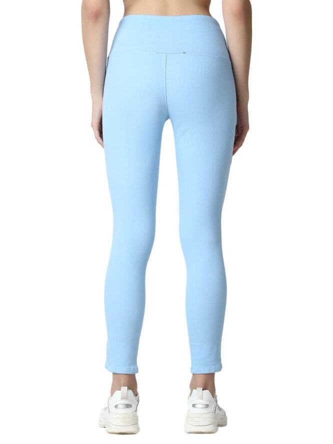 3 Butterflies!!! Skinny Fit Stretchable High Waist Ankle Length Jeggings for Women(POHEL-34_Sky Blue_34) - Image 4