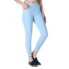 3 Butterflies!!! Skinny Fit Stretchable High Waist Ankle Length Jeggings for Women(FPHEL-28_Sky Blue_28)