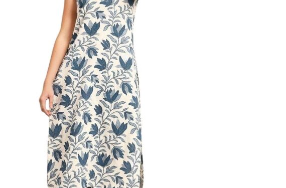 rytras Women's Cotton Printed Straight Kurta and Pant Set(Beige,M)