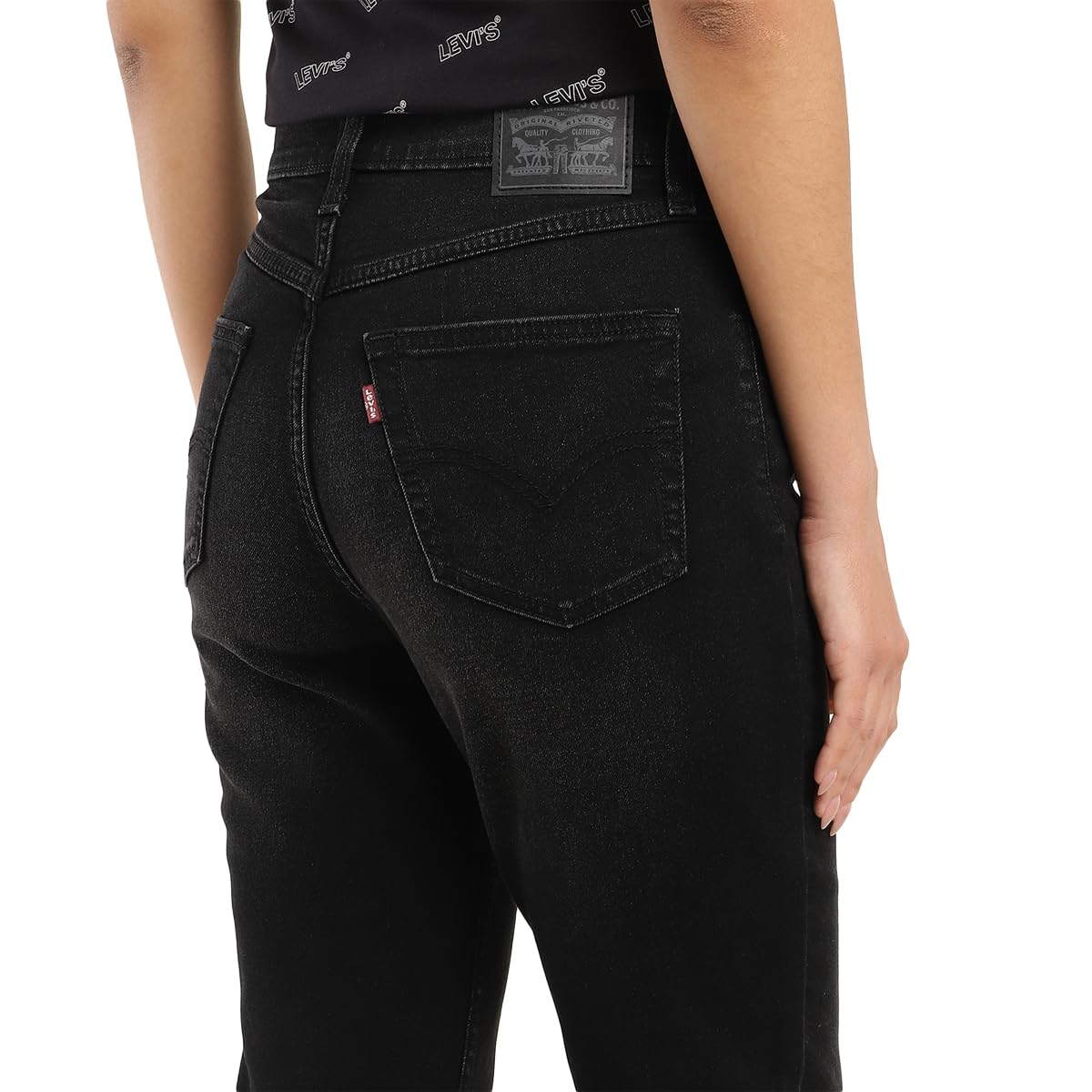 Levi's Women's Relaxed High Rise Jeans (A7091-0009_Black, 28 - Image 2