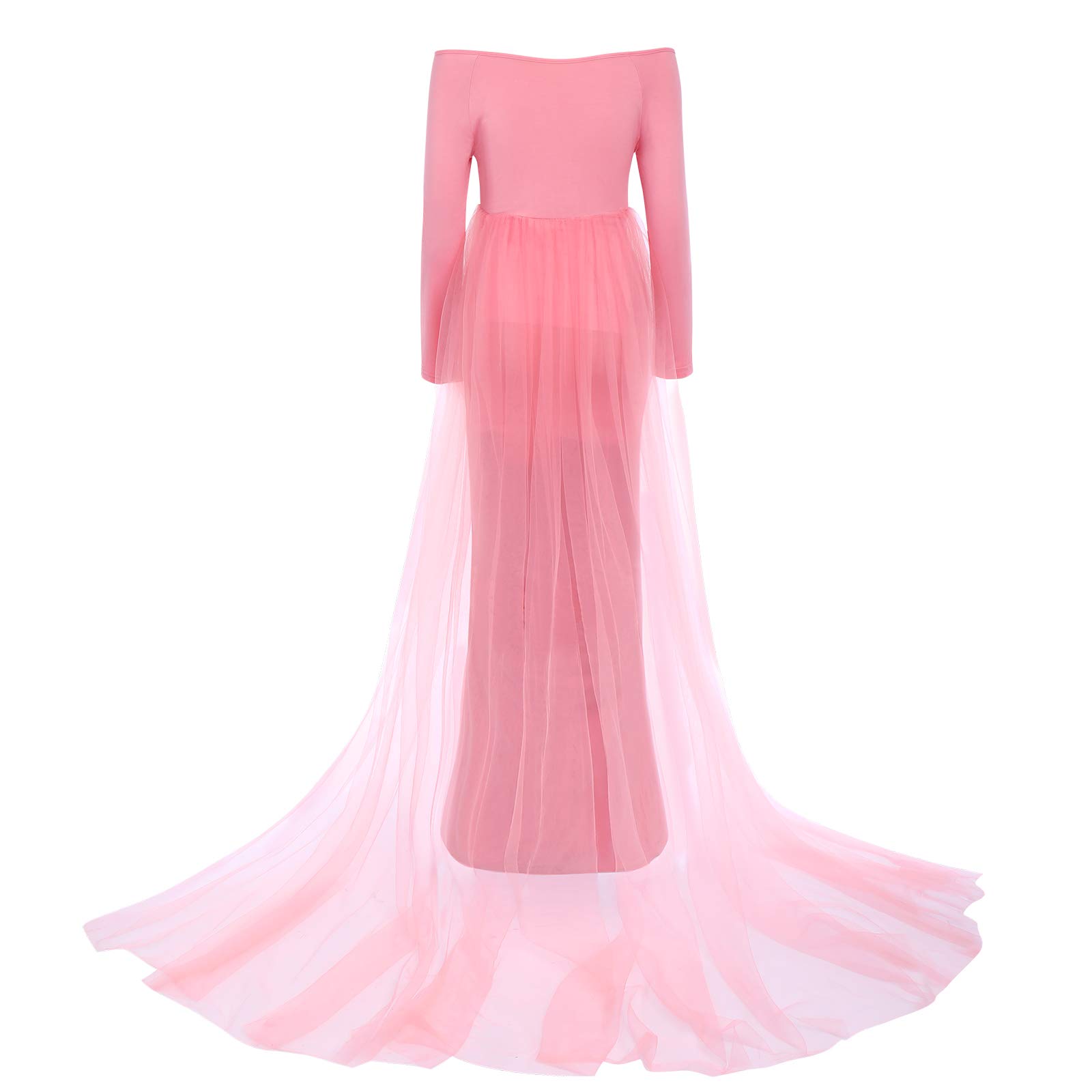 IDOPIP Women's Maxi Wedding Dress (_Pink_XL) - Image 6
