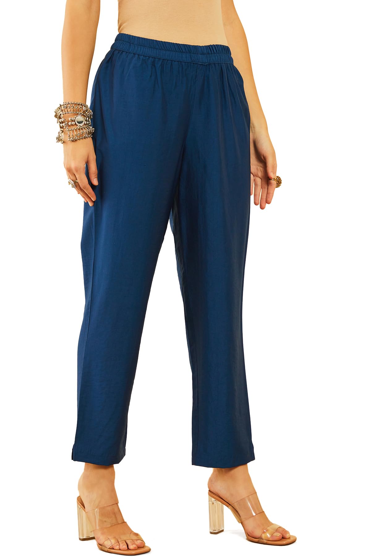 Soch Women's Brocade Chudidar Set (EWS4CD20397B_Blue_S) - Image 4