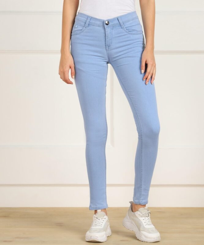 Nifty Women's Denim Stretchable Slim Fit Jeans (Jean_PLN_Sky Blue_32) - Image 7