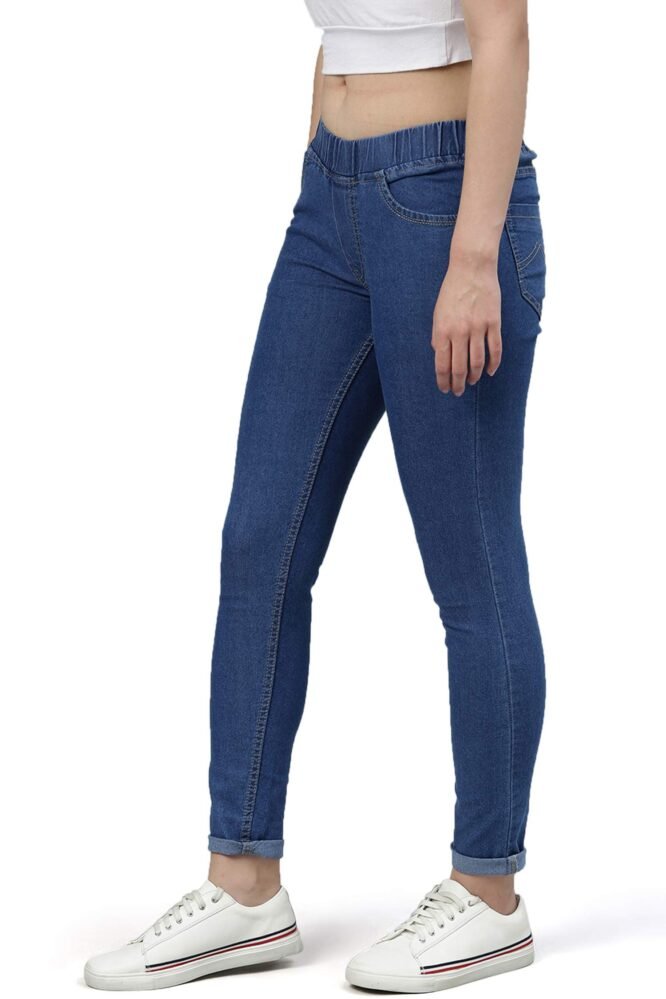 ADBUCKS Women's Denim Silm Fit Stretch Mid Rise Jeggings (Stoneblue, 44) - Image 5