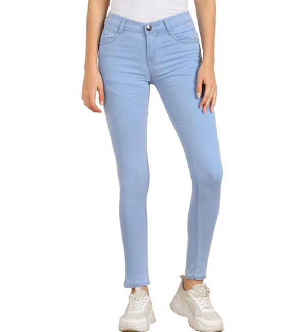 Nifty Women's Denim Stretchable Slim Fit Jeans (Jean_PLN_Sky Blue_32)