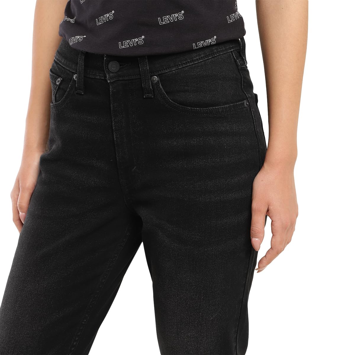Levi's Women's Relaxed High Rise Jeans (A7091-0009_Black, 28 - Image 3