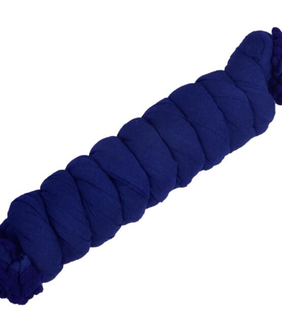 Miraan Women's Pure Solid Cotton Dupatta With Pom Pom Border, 2.25 Meters Length (Dupcottondarkblue102_Dark Blue)
