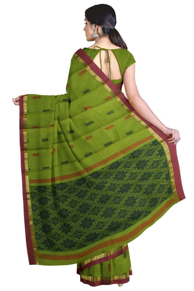 Chendhur Fashions Handloom Cotton Saree with Rich Pallu BN-001209 - Image 3