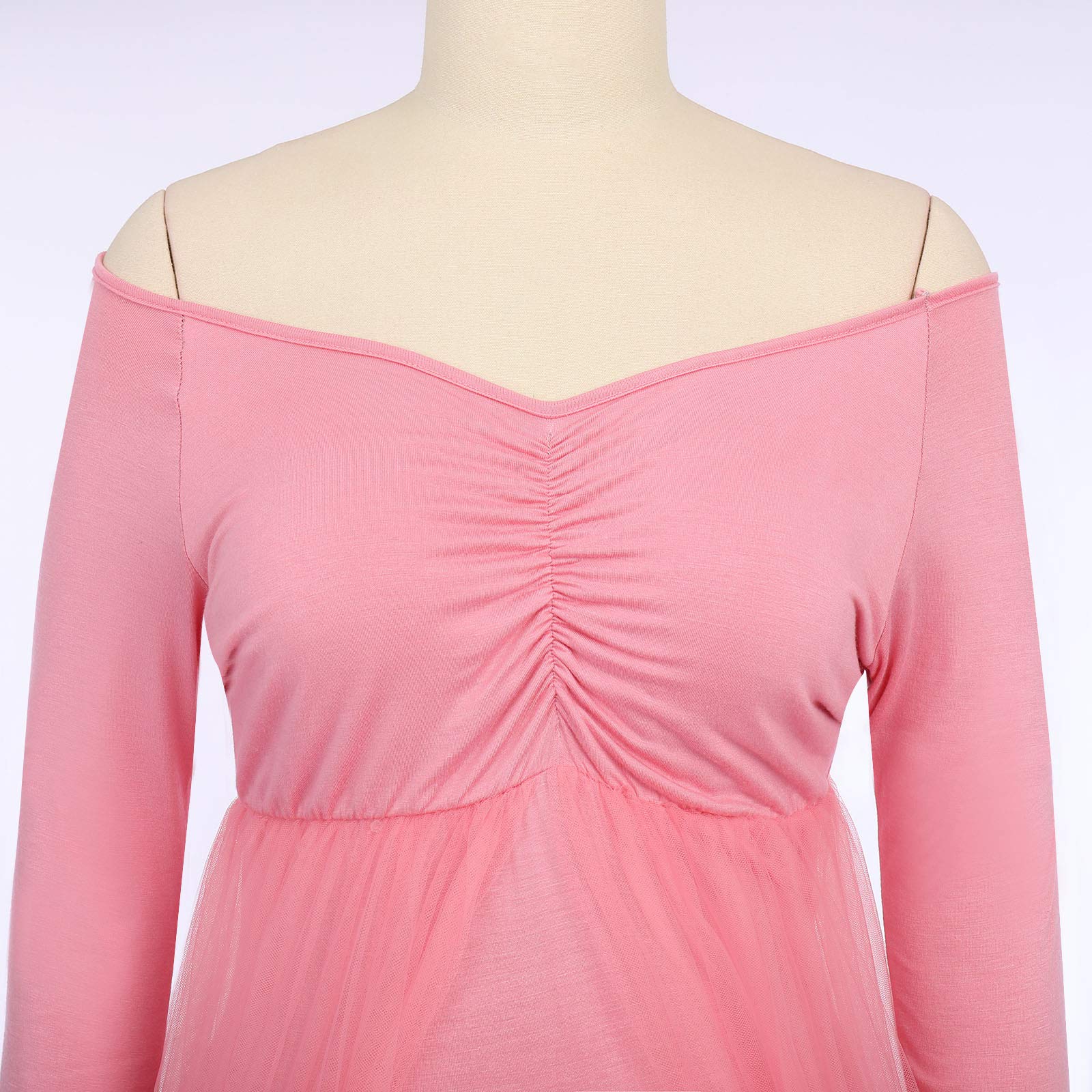 IDOPIP Women's Maxi Wedding Dress (_Pink_XL) - Image 5