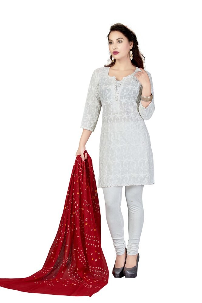 RANI SAAHIBA Cotton Kutchi Bandhani Dupatta (SKRDD1495_Red) - Image 4
