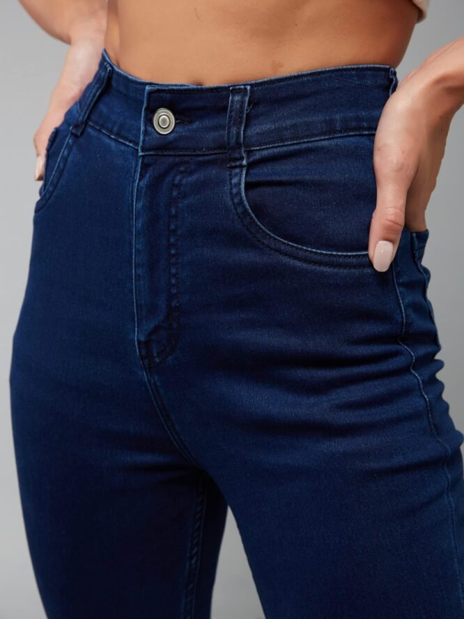 Miss Chase Women's Skinny Fit High/Mid Rise Regular Length Stretchable Denim Jeans (MCSS21DEN99-38-320-30, Presidential Blue, 30) - Image 4