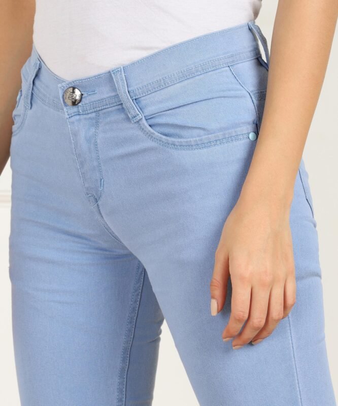 Nifty Women's Denim Stretchable Slim Fit Jeans (Jean_PLN_Sky Blue_32) - Image 3