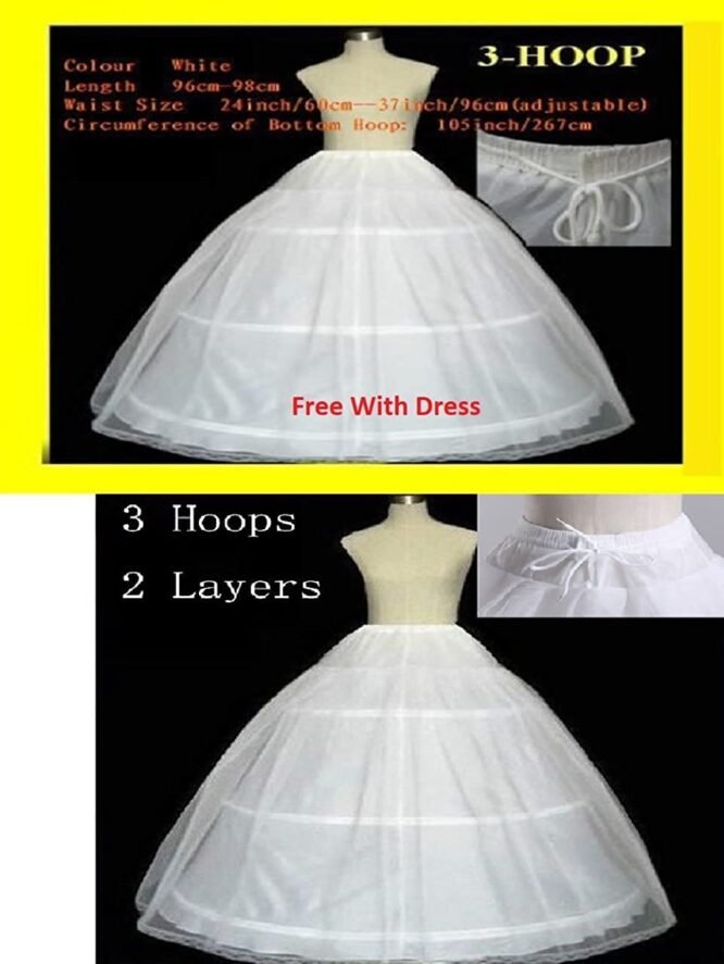 GOWNLINK White Christian Wedding Catholic Wedding Ball Long Gown Dress in White Frock Women with Extra Sleeves Gld30 (Small) - Image 4