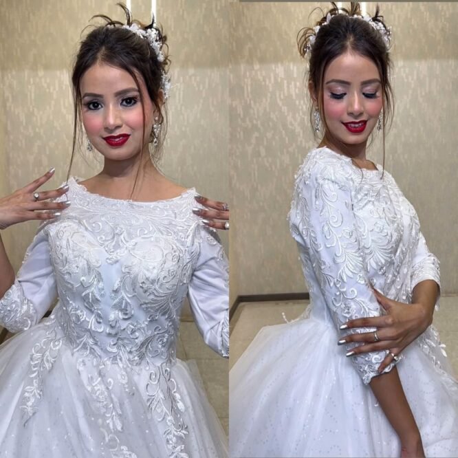 GOWNLINK Ball Wedding Gown for Christian Women White (XL) - Image 6