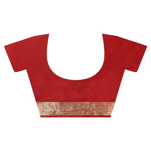 Aishani Collection Woven Jaal Work Pure Katan Silk Wedding Banarasi with bp (Maroon) - Image 3