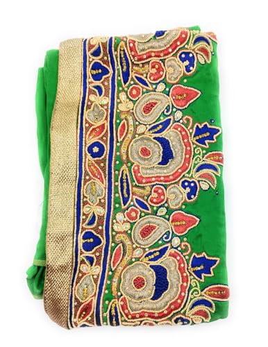 SIMKA Women Embroidery Punjabi Salwar Suit 5 Mtr with Embroidery Heavy Dupatta 2.5 Mtr/Unstitched Dress material/Wedding Pakistani Boutique Suit (Parrot & Red) - Image 4