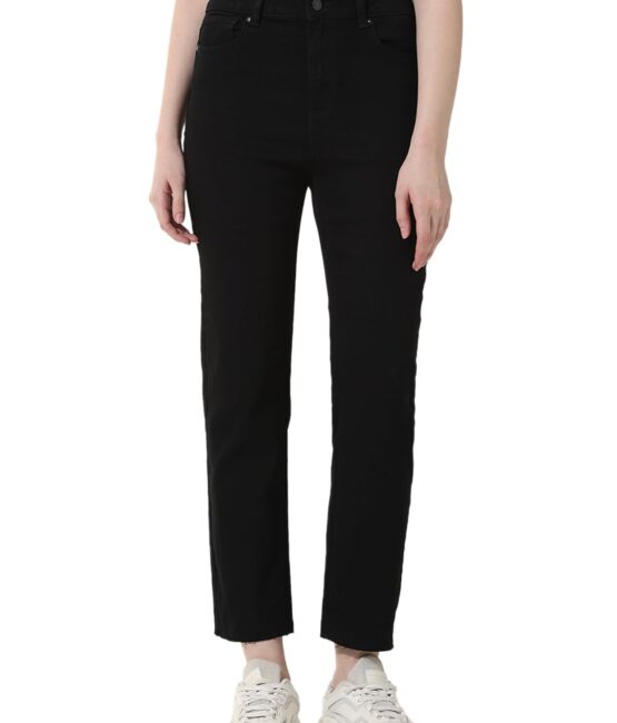 ONLY Women's Straight Jeans (15329639-Jet Black_Jet