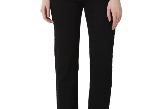ONLY Women's Straight Jeans (15329639-Jet Black_Jet