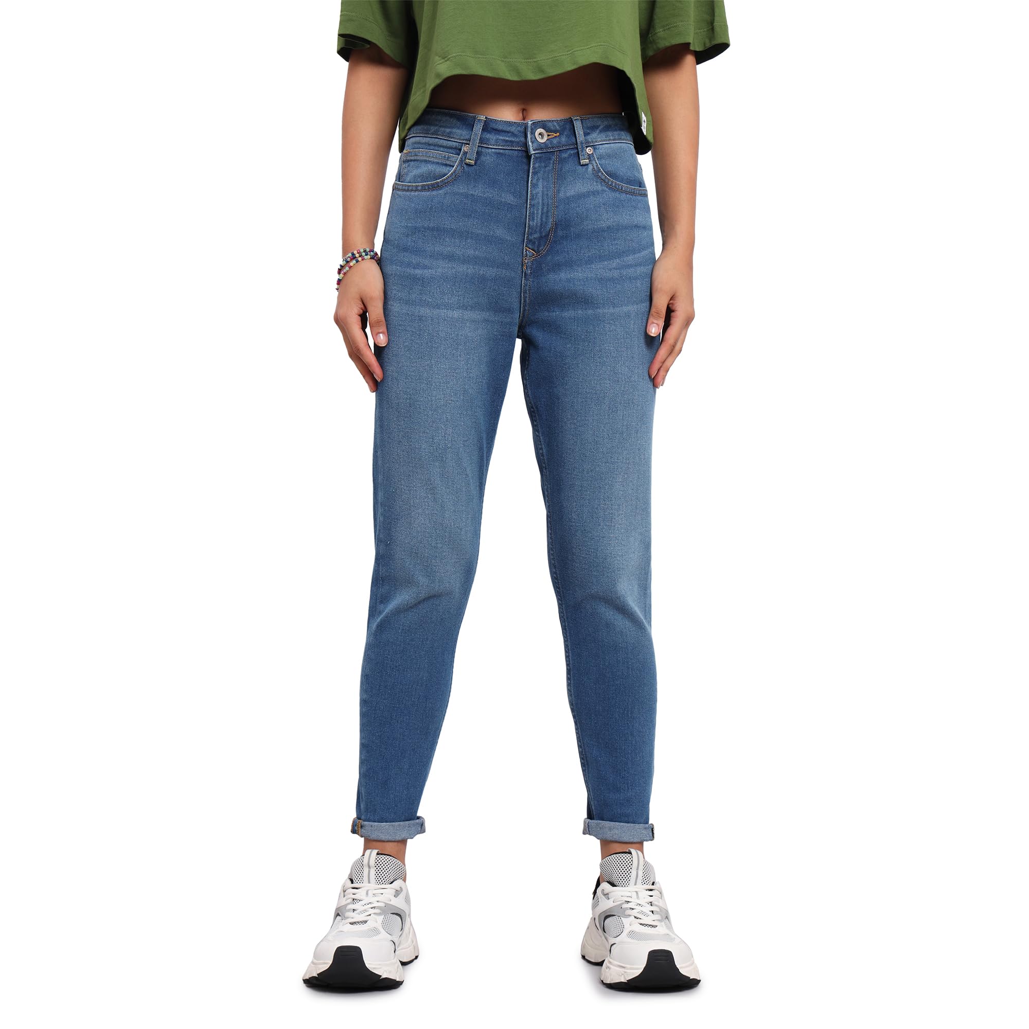 Lee Women's Relaxed Jeans (LWJN001029_Mid Indigo_36)