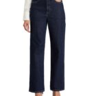 Symbol Premium Women's Straight High Rise Jeans (Sbp-Aw24-Wjns-507_Navy Blue_32)