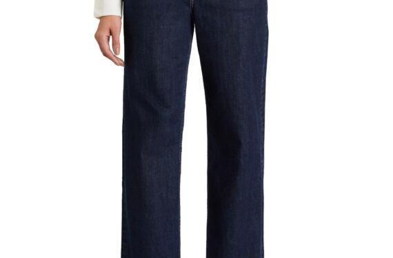 Symbol Premium Women's Straight High Rise Jeans (Sbp-Aw24-Wjns-507_Navy Blue_32)