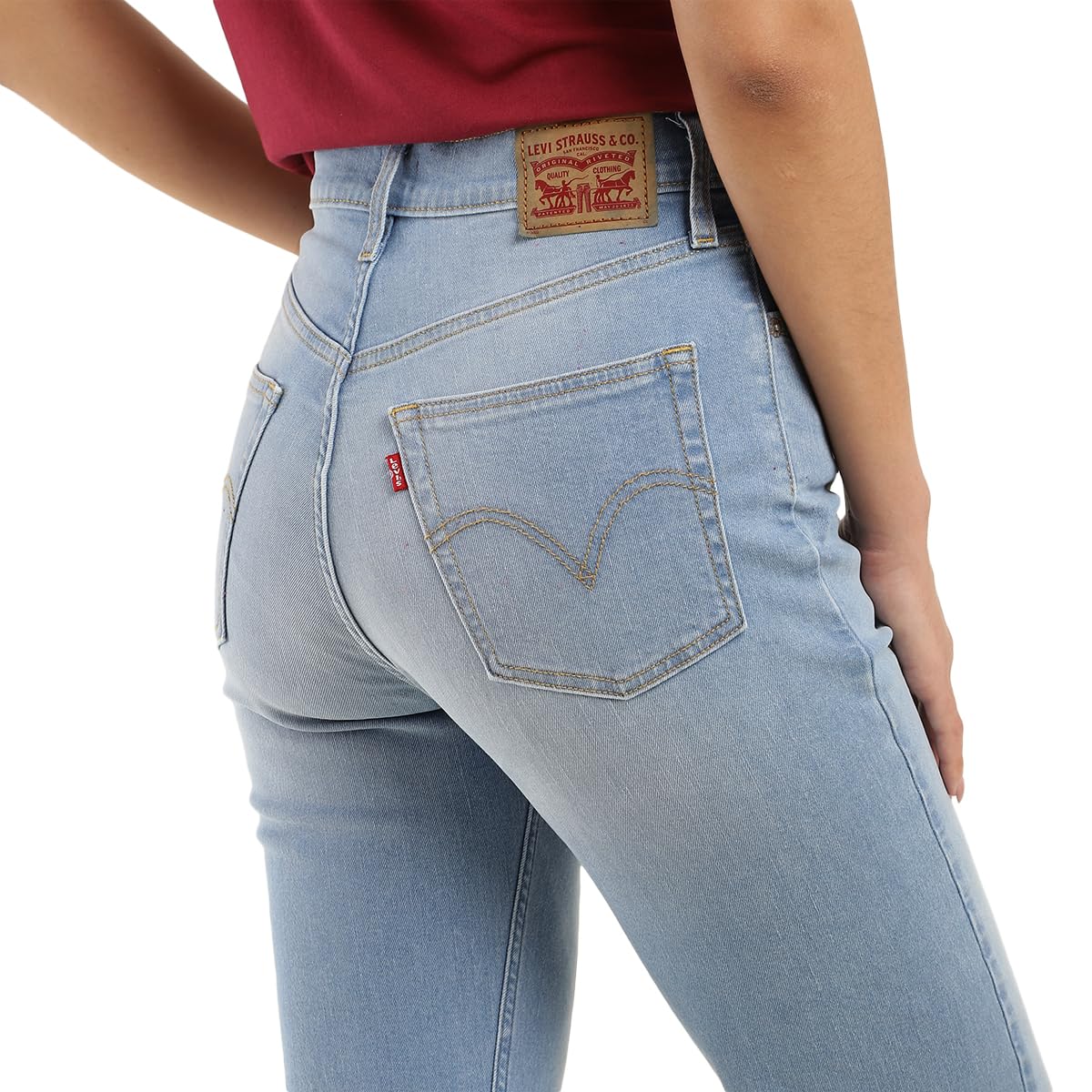 Levi's Women's Straight High Rise Jeans (A7092-0011_Blue_30) - Image 2