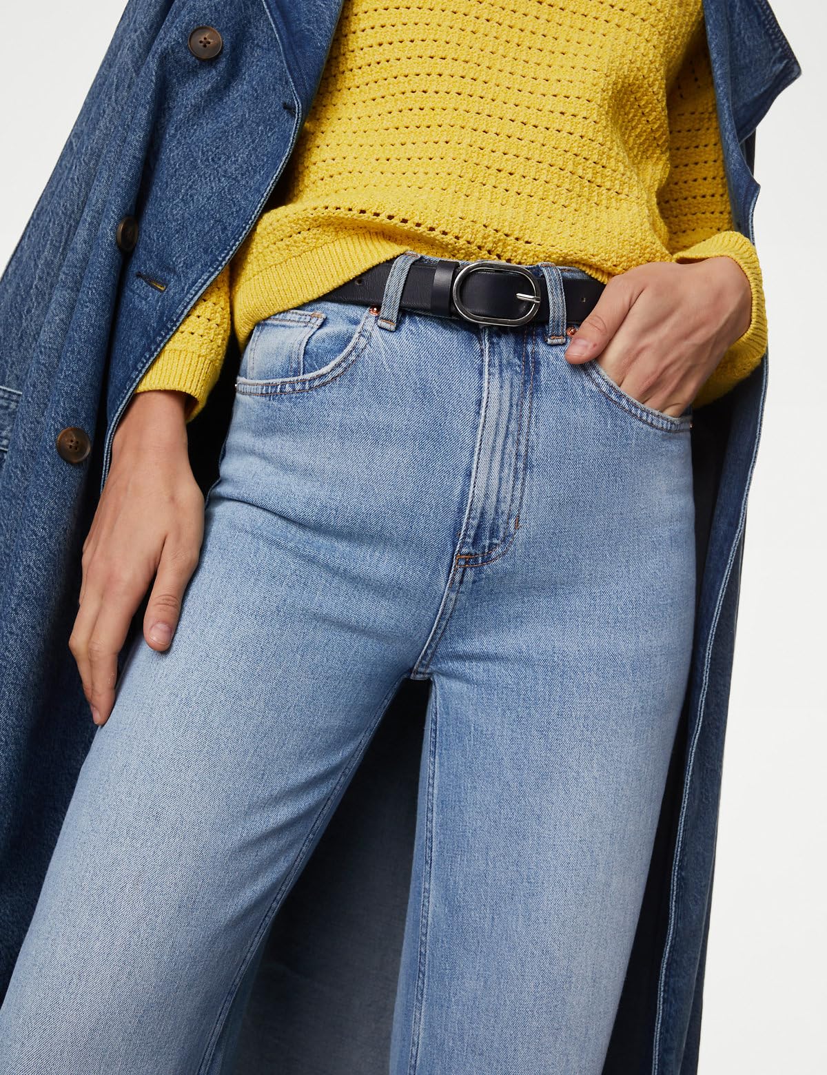 Marks & Spencer Women's Relaxed Jeans (60542262014_Light Denim - Image 2