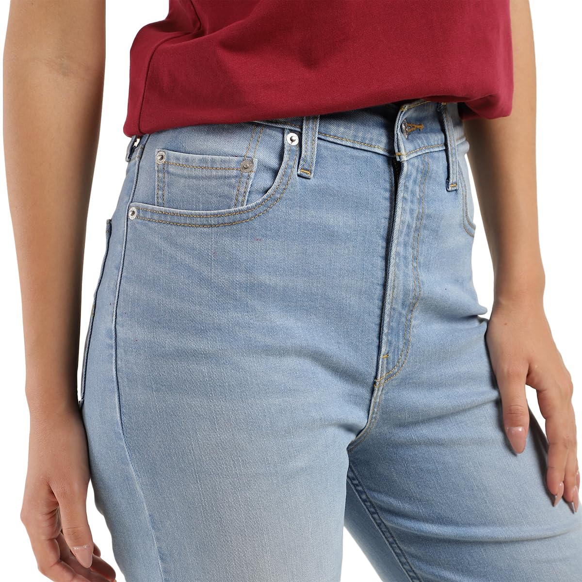 Levi's Women's Straight High Rise Jeans (A7092-0011_Blue_30) - Image 3