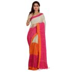 Aishani Collection Handloom Organic Ketia Jute Banana Silk Saree (Multicolour)