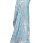 Naveera Women's Pure Cotton Banarasi Unstitched Salwar Suit Set Dress Material With Pure Cotton Zari Work Banarasi Dupatta (Sky Blue-2)