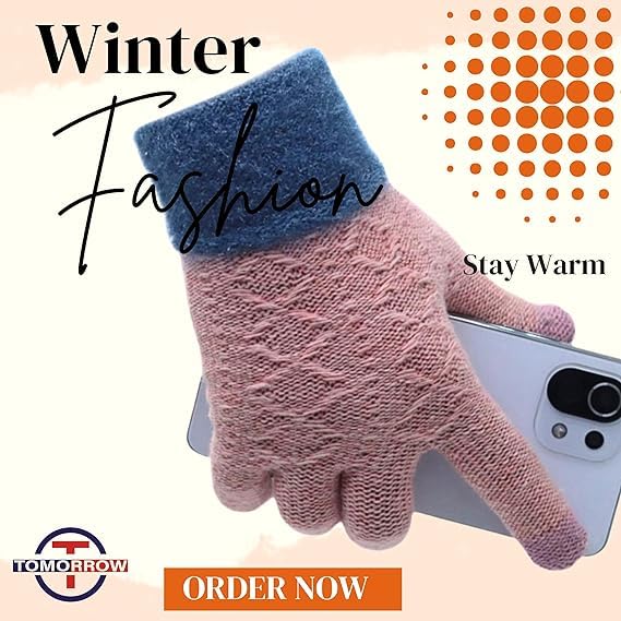 Tomorrow Pink Winter Gloves for Women, Gloves for Cold Weather, Touchscreen Gloves for Women, Winter Gloves for Snow, Perfect for Winter Sports, and Cold Weather Protection. (PINK-02, STANDARD) - Image 8