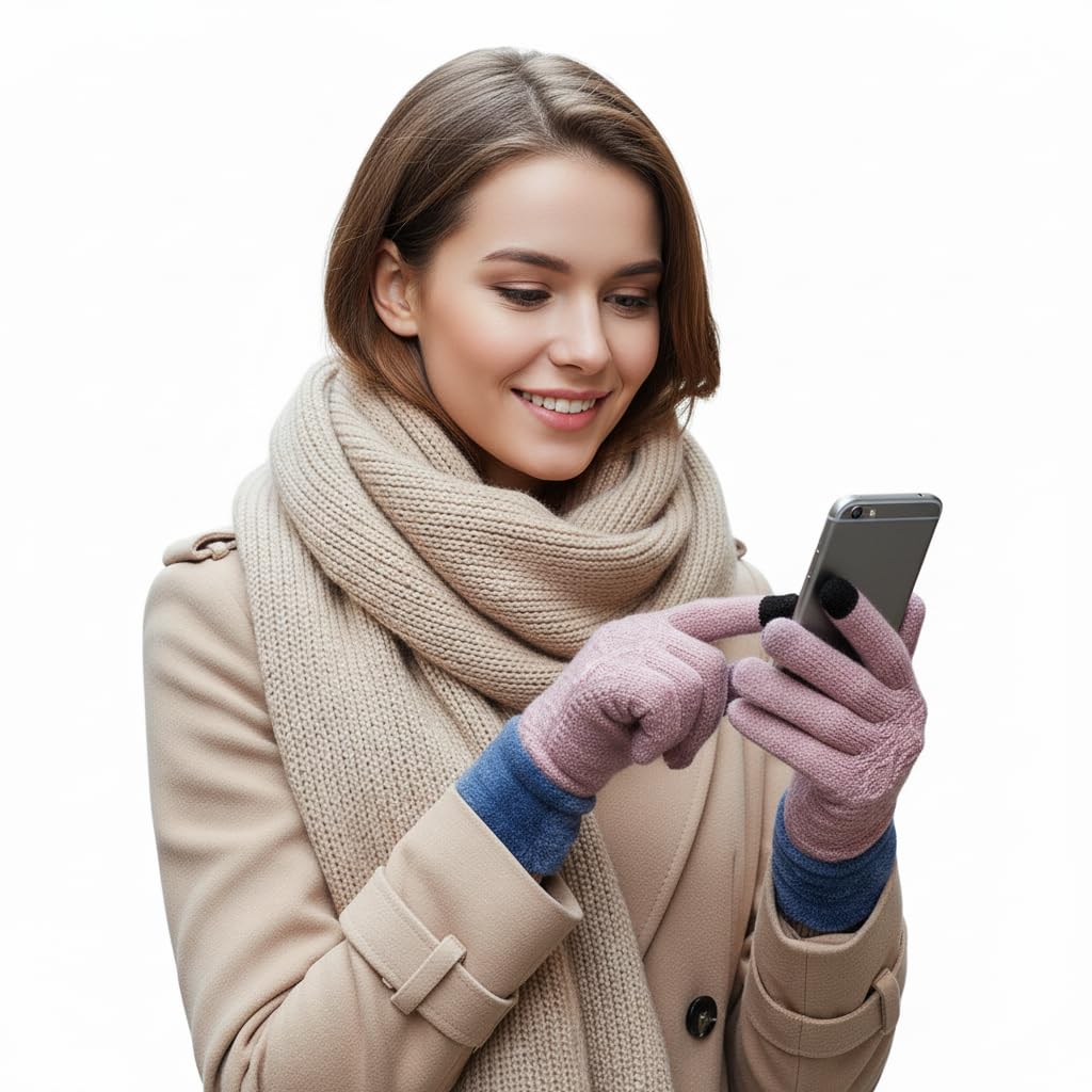 Tomorrow Pink Winter Gloves for Women, Gloves for Cold Weather, Touchscreen Gloves for Women, Winter Gloves for Snow, Perfect for Winter Sports, and Cold Weather Protection. (PINK-02, STANDARD) - Image 9