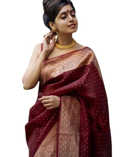 VASTTRAM Women's Original Rajwadi Pure kovai Kanchi pattu kanchipuram Kanjivaram Zari Banarasi Silk Desinger Saree With Blouse Piece (color-1.3)